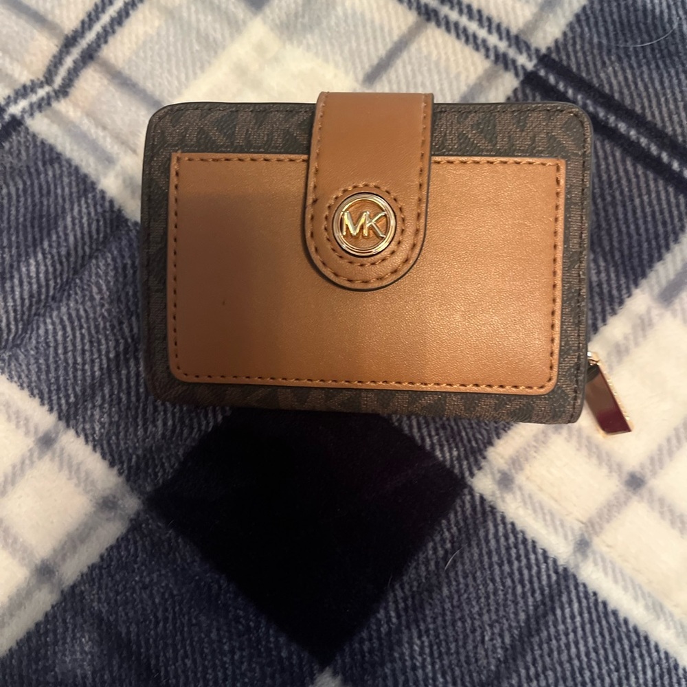 Michael Kors Gold Leather Card Holder